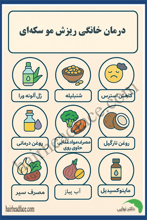 درمان خانگی ریزش مو سکه ای
