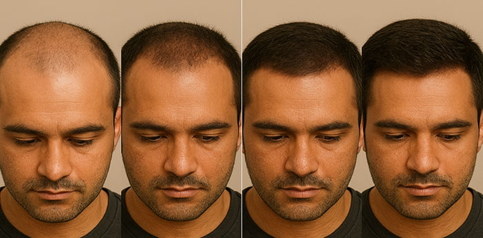 نحوه رشد مو بعد از کاشت