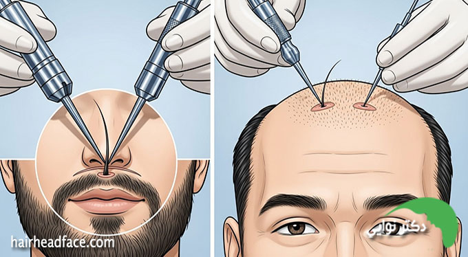 کاشت مو بدون برداشت از بانک مو