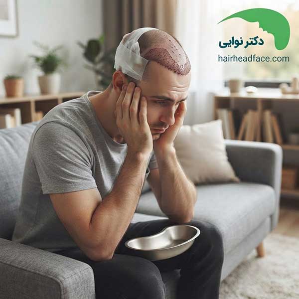 حالت تهوع بعد از کاشت مو