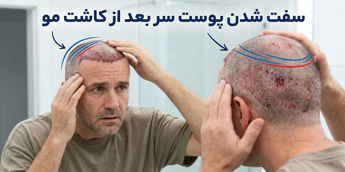 سفت شدن پوست سر بعد از کاشت مو