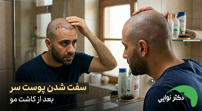سفتی پوست سر بعد از کاشت مو 