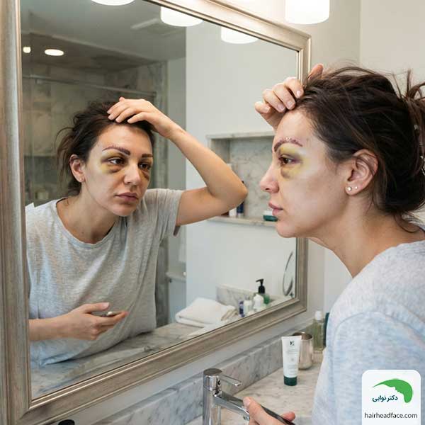 کبودی بعد از کاشت ابرو 